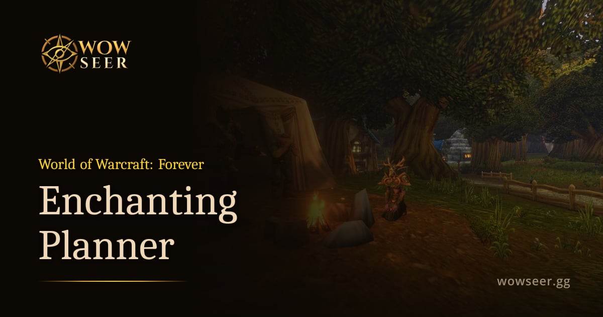 Cooking/recipe Skill Tree WoW Forever Enchanting recipes & planner | WowSeer